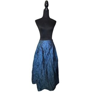 Jessica McClintock Collection‎ Silk Midi Skirt Damask Print Full A-Line Size